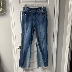 Judy Blue Two-Tone Flare Jeans